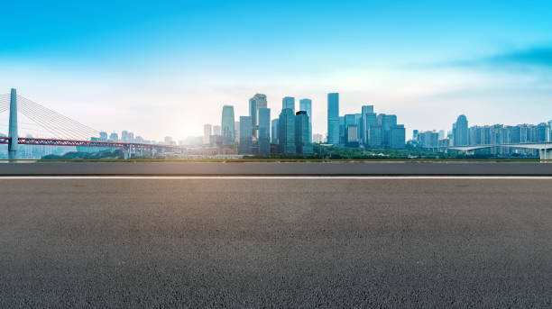 istock Road square and urban skyline architectural landscape 1184293809
