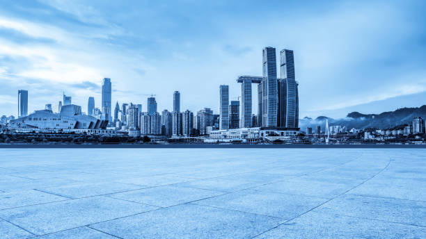 istock Road square and urban skyline architectural landscape 1184293861