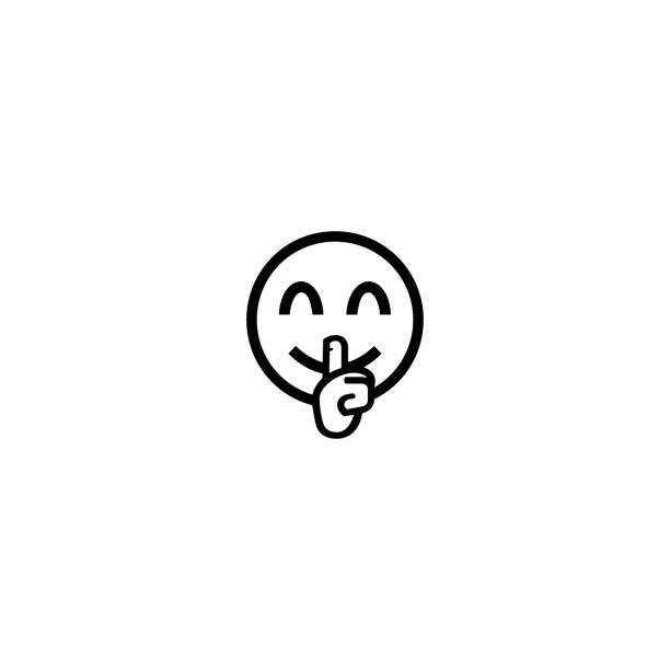 ilustrações de stock, clip art, desenhos animados e ícones de face emoji vector icon. isolated smiling face, smiley, cute black flat illustration emoji, emoticon, symbol - smirking