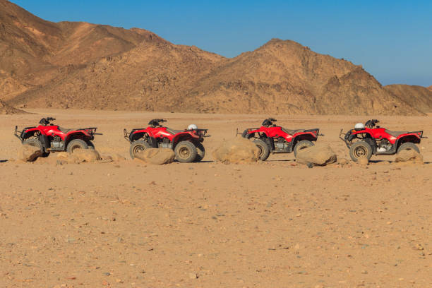 istock ATV quad bikes for safari trips in Arabian desert, Egypt 1184305596