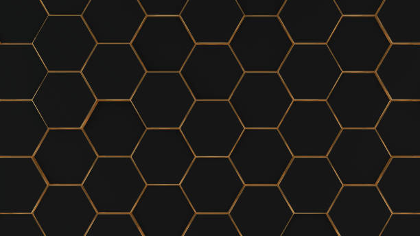 istock Hexagon, Honeycomb Abstract 3D Background, Christmas Colors 1184313880