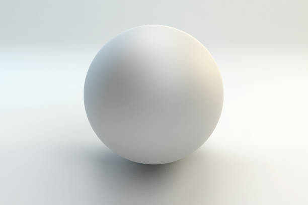 istock White Sphere on white background. Sphere mockup. 3d illustration 1184322291