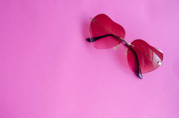 istock Cute pop heart shaped sunglasses 1184328980
