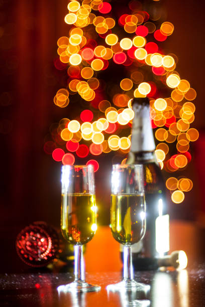 istock Spumante glasses on bokeh background 1184331831