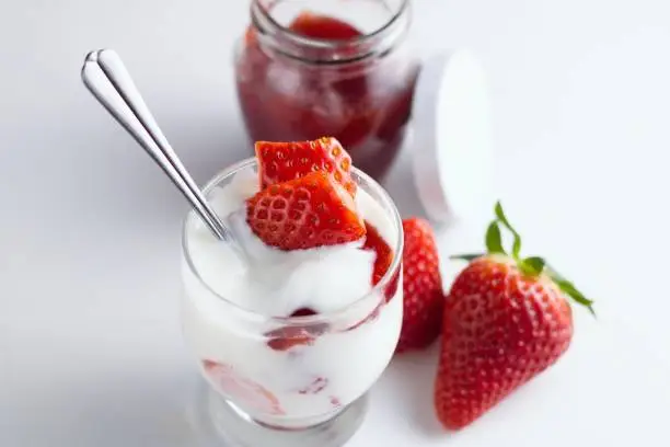 Photo of Strawberry and yoghurt