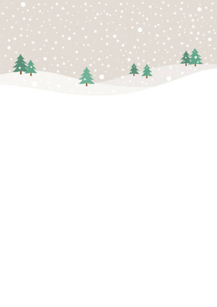 ilustrações de stock, clip art, desenhos animados e ícones de winter background with fir trees and snow. - wintry landscape snow fir tree winter