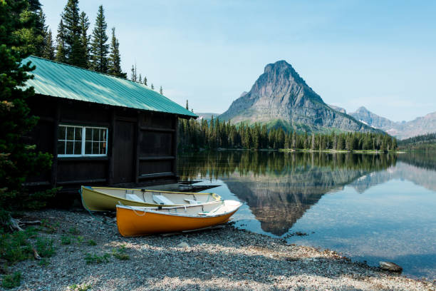 istock Canoes and Two Medicine Lake 1184342334