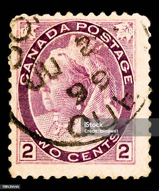 Foto de Selo De Queen Victoria Canadá e mais fotos de stock de Canadá - Canadá, Coroa - Enfeite para cabeça, Correio - Correspondência