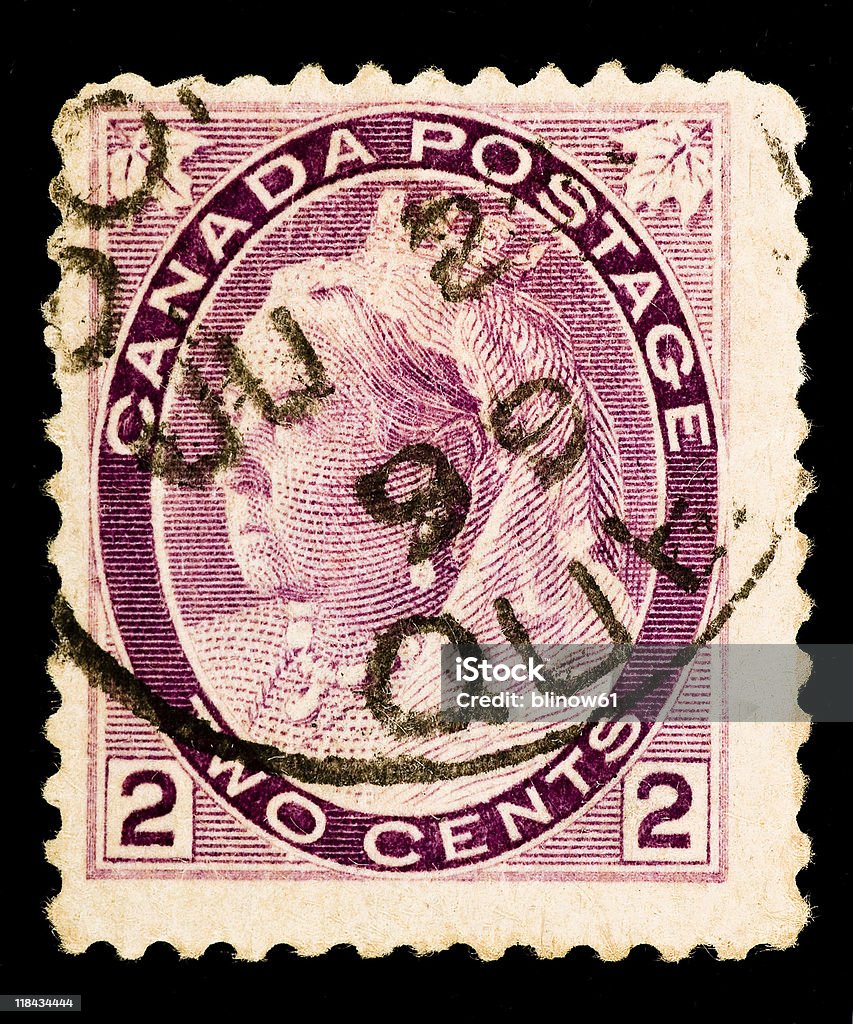 Виктория королевы Канада Почтовая марка - Стоковые фото British Empire роялти-фри