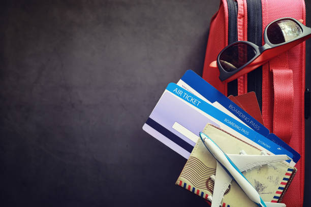 istock Travel concept. Bag with documents and tickets. 1184345595