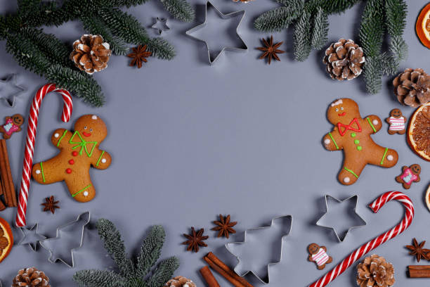 istock Christmas food frame 1184346860