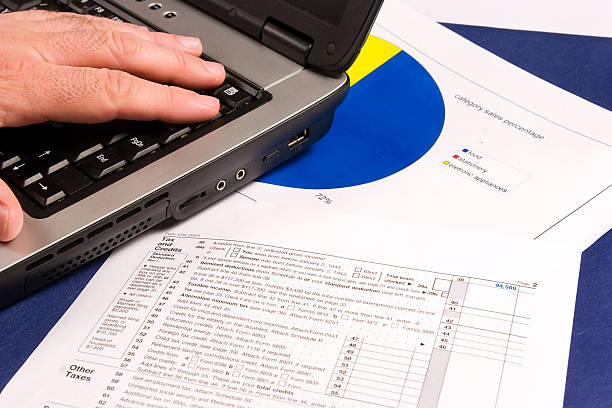 computer work Digital Permit Book vs. Traditional Paper Systems stock pictures, royalty-free photos & images