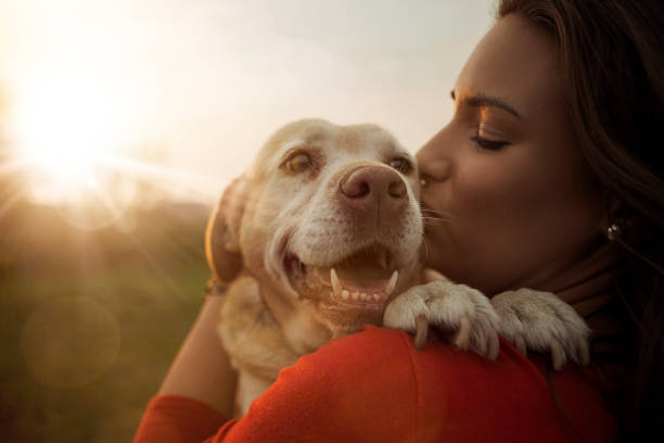 Young woman with dog