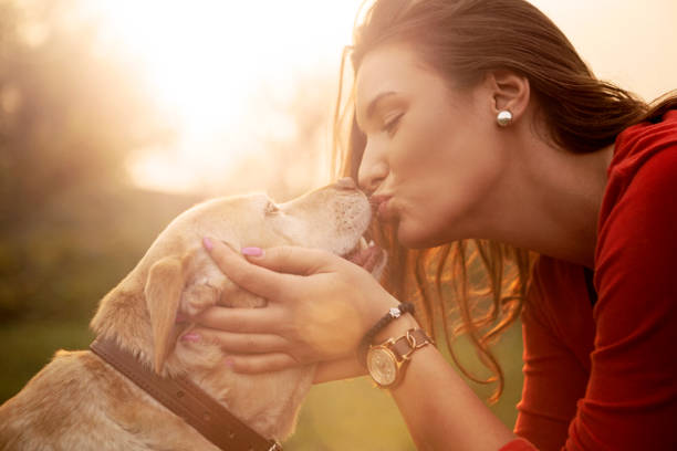 Young woman with dog