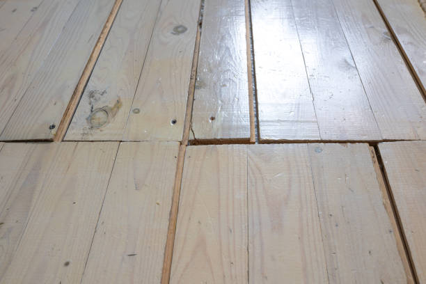 istock Cracked wooden floor 1184353237