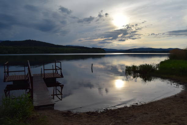 istock Lipno Dam at sunset, Czech Republic 1184354766