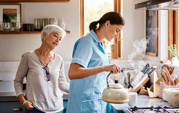 istock Preparing a fresh cup for her favourite patient 1184359834