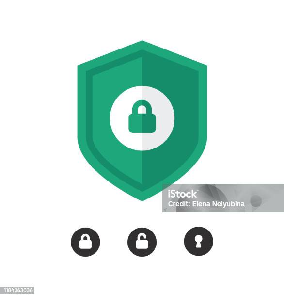 Security Vector Icons Set Protection Icon Shield Vector Illustration Stock Illustration - Download Image Now