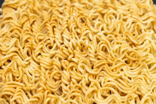 istock Raw instant noodle ready to cook for background texture design 1184364264