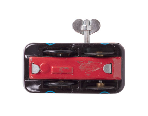 istock Vintage red wind-up toy car 1184364726