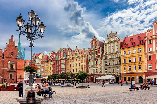 View of the main market square - Wroclaw, Poland