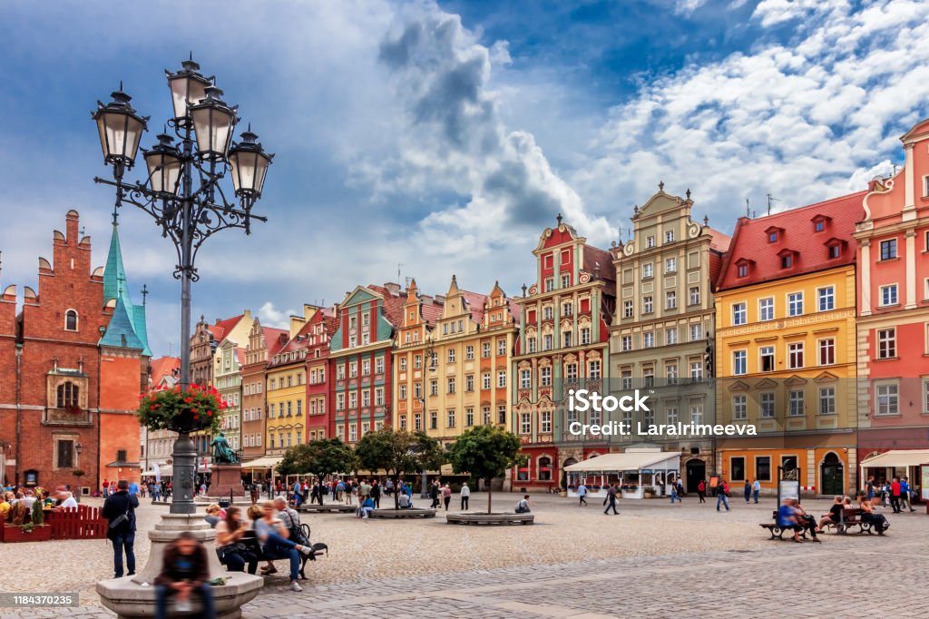 Market square - Wroclaw, Poland View of the main market square - Wroclaw, Poland Wroclaw Stock Photo