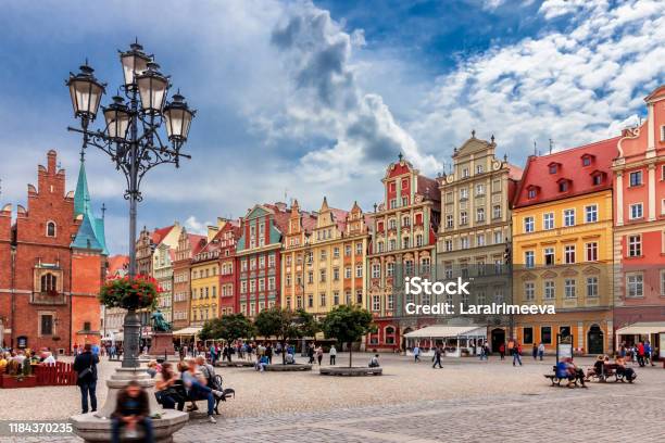 Market Square Wroclaw Poland Stock Photo - Download Image Now - Wroclaw, Market Square, Poland