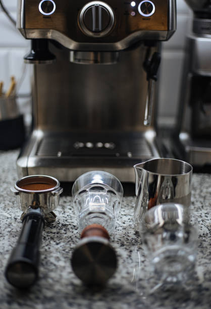 istock Coffee Ground in Portafilter for Espresso 1184371545