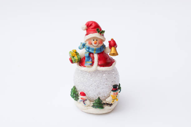 istock Snowman isolated on white background. christmas toy 1184371555