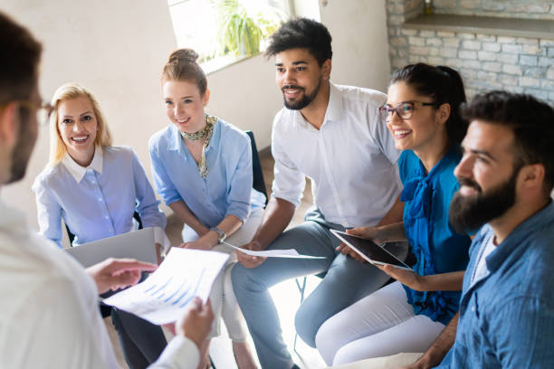 istock Successful business group working at the office. 1184378912
