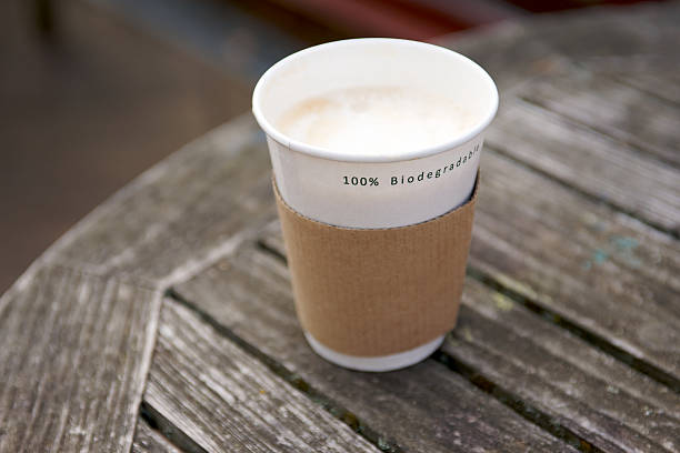Biodegradable Disposable Cup  biodegradable photos stock pictures, royalty-free photos & images