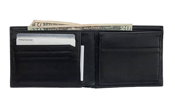 istock Leather wallet with cards and cash 118438158