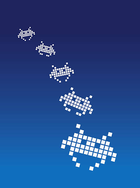 space invaders  space invaders game stock pictures, royalty-free photos & images