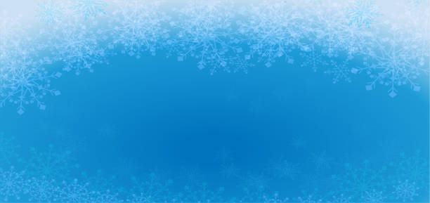 istock Christmas snowflakes on blue background . Christms design, decor, background. Falling snow on blue background.Vector illustration. 1184384244