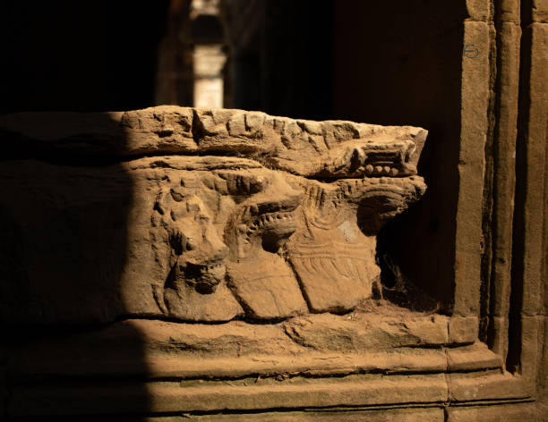istock Acient Murals and cave paintings on Agkor Wat temple walls 1184390751