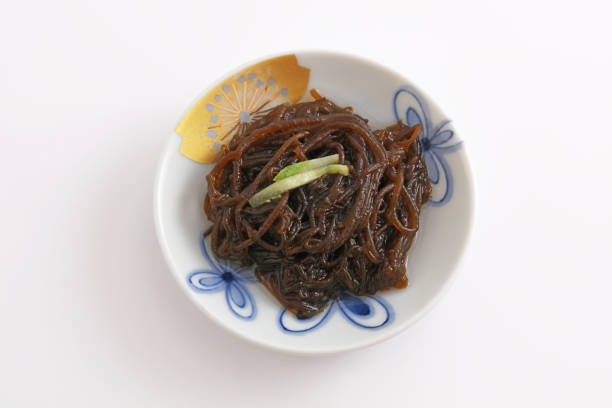 Mozuku seaweed in vinegar Japanese traditional cuisine mozuku seaweed in vinegar sunomono stock pictures, royalty-free photos & images