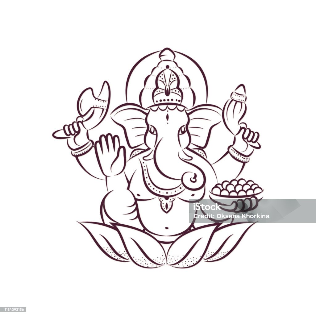 India Culture Ganesha Stock Illustration - Download Image Now ...