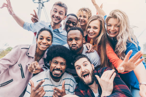 istock Friends with diversity background having fun and spending time together 1184393340