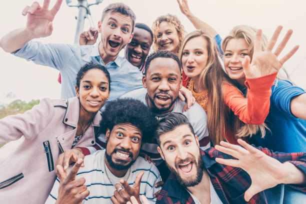 istock Friends with diversity background having fun and spending time together 1184393381