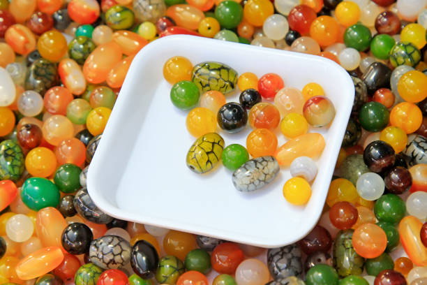 istock exquisite agate stones beads, closeup of photo 1184394798