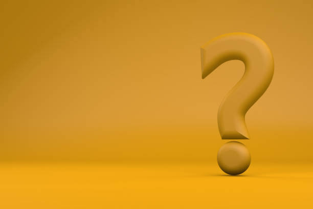 istock 3d rendering of question mark on blue background. 1184396641