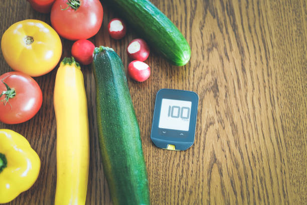 istock Healthy diet for diabetic, vegetables on table 1184397009