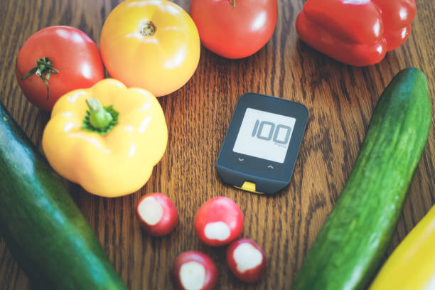 istock Healthy diet for diabetic, vegetables on table 1184397013