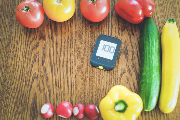 istock Healthy diet for diabetic, vegetables on table 1184397020