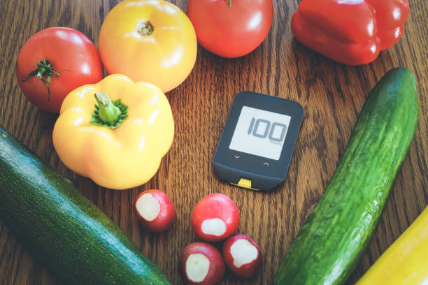 istock Healthy diet for diabetic, vegetables on table 1184397043