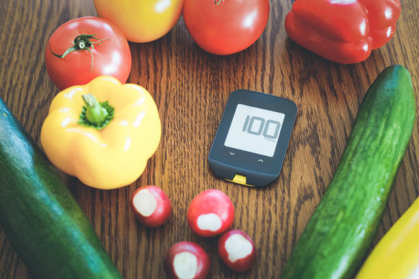 istock Healthy diet for diabetic, vegetables on table 1184397053