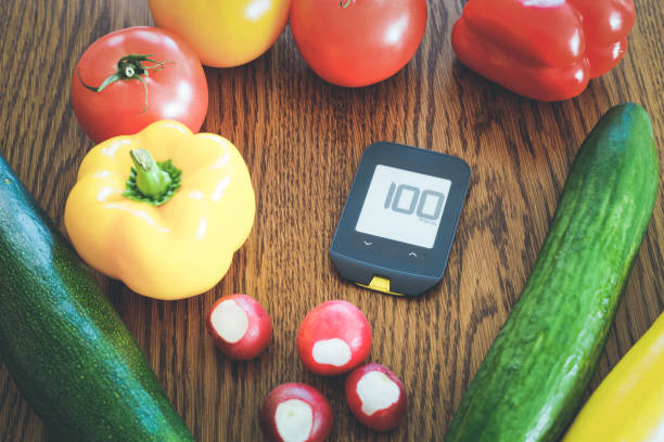 istock Healthy diet for diabetic, vegetables on table 1184397056