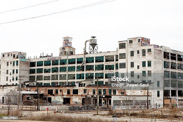 Abandoned And Rundown Factory In Detroit Stock Photo - Download Image Now - Detroit - Michigan, Factory, Old