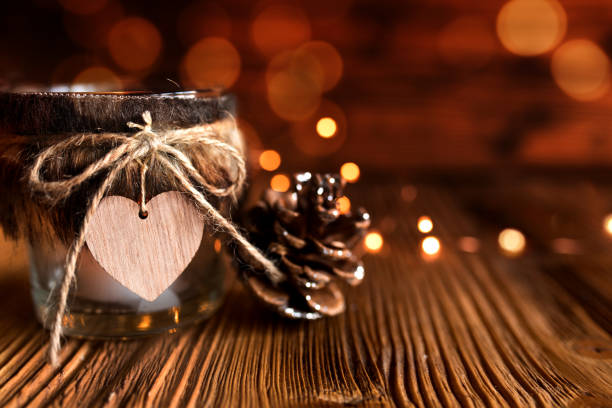 istock Christmas light on old wood 1184399371