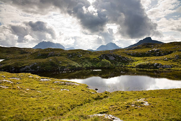 paisagem, highlands, escócia - inverpolly nature reserve - fotografias e filmes do acervo